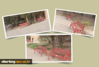 در طرح استقبال از مهر، نیمکت‌های دانشکده رنگ‌آمیزی شد